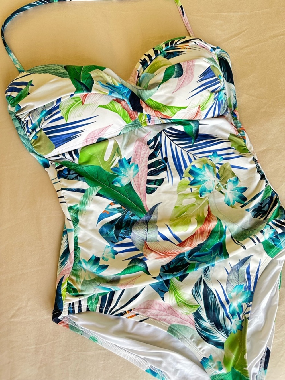 La Blanca Tropical Print One Piece Swimsuit Size 8 - Picture 3 of 9